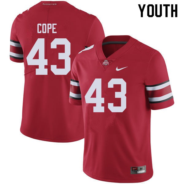 Ohio State Buckeyes #43 Robert Cope Youth NCAA Jersey Red OSU15643